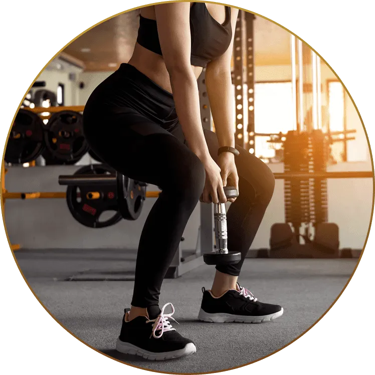 トレーニングする人の足元